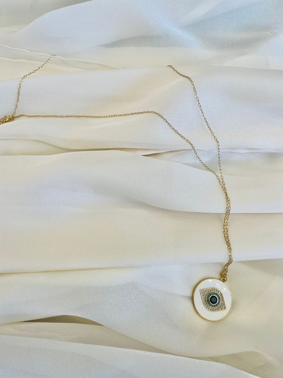 Evil Eye White Necklace