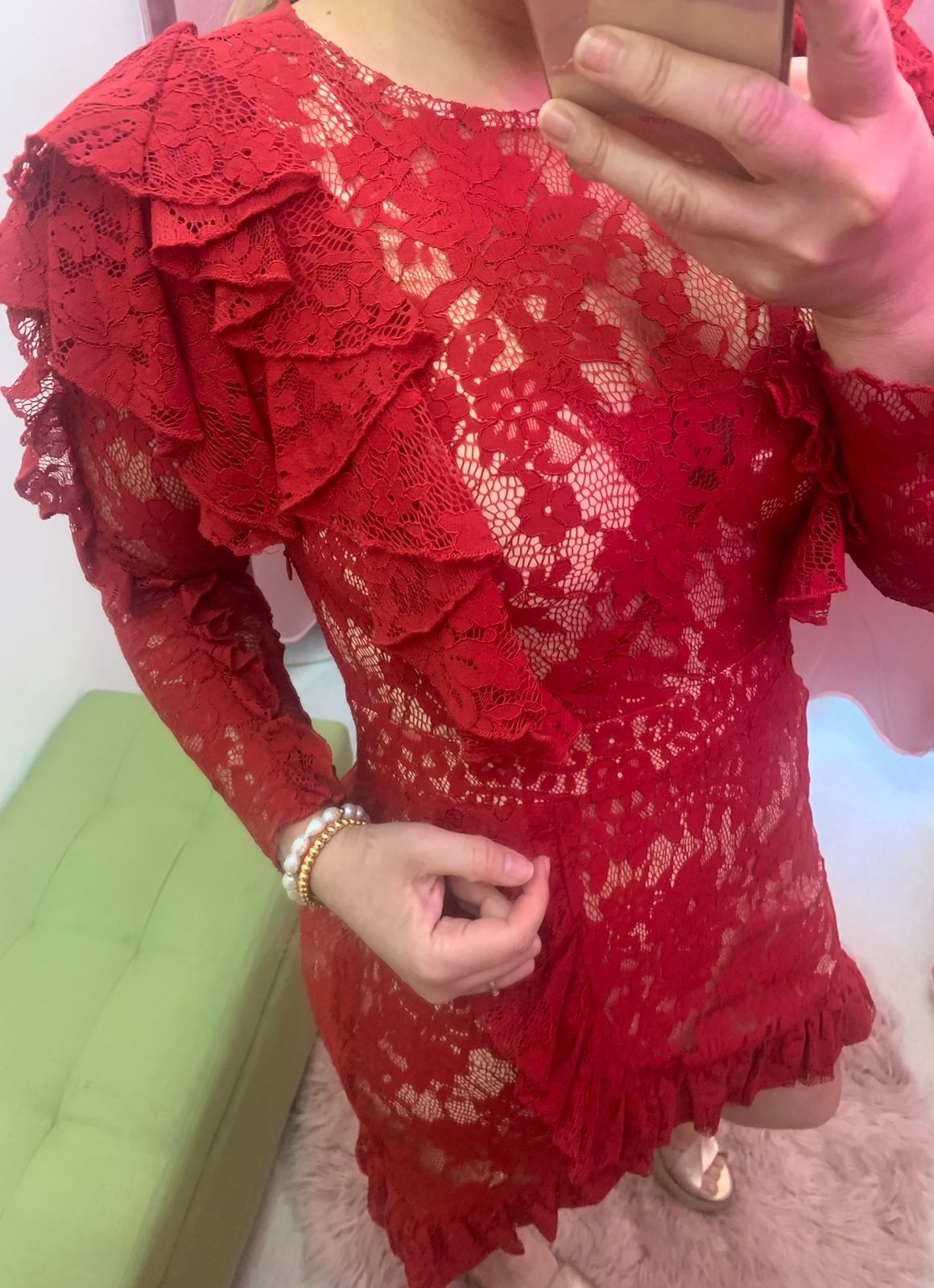 Long sleeve Red dress